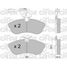 822-155-1 CIFAM Комплект тормозных колодок, дисковый тормоз