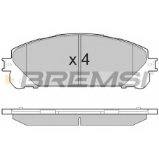 BP3481 BREMSI Комплект тормозных колодок, дисковый тормоз