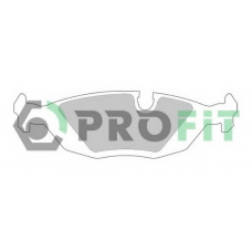 5000-0296 PROFIT Комплект тормозных колодок, дисковый тормоз