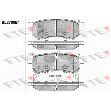 BL2708B1 FTE Комплект тормозных колодок, дисковый тормоз