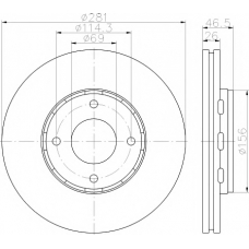 55044 PAGID Тормозной диск