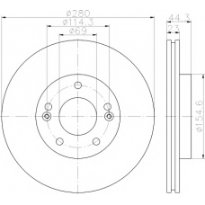 MDC2393 MINTEX Тормозной диск