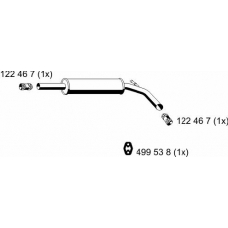 121163 ERNST Средний глушитель выхлопных газов
