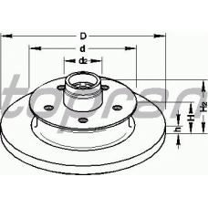 103 264 TOPRAN Тормозной диск
