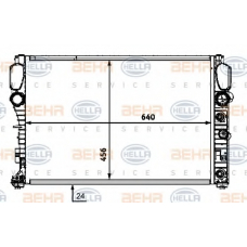 8MK 376 718-024 HELLA Радиатор, охлаждение двигателя