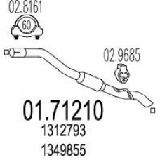 01.71210 MTS Труба выхлопного газа