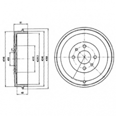 BF379 DELPHI Тормозной барабан