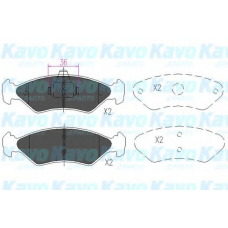 KBP-4533 KAVO PARTS Комплект тормозных колодок, дисковый тормоз