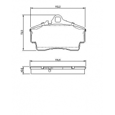 0 986 424 569 BOSCH Комплект тормозных колодок, дисковый тормоз