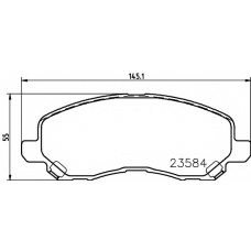 8DB 355 014-131 HELLA Комплект тормозных колодок, дисковый тормоз