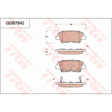 GDB7842 TRW Комплект тормозных колодок, дисковый тормоз