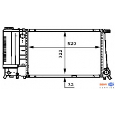 8MK 376 717-211 HELLA Радиатор, охлаждение двигателя