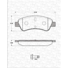 363702161229 MAGNETI MARELLI Комплект тормозных колодок, дисковый тормоз