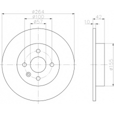 8DD 355 110-261 HELLA PAGID Тормозной диск