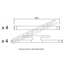 KIT.005 TRUSTING Комплектующие, колодки дискового тормоза