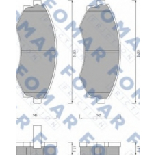 FO 448781 FOMAR ROULUNDS Комплект тормозных колодок, дисковый тормоз