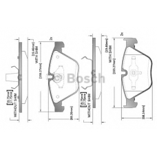 F 03B 150 317 BOSCH Комплект тормозных колодок, дисковый тормоз