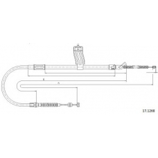 17.1268 CABOR Трос, стояночная тормозная система