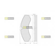 BD S180 STARLINE Комплект тормозных колодок, дисковый тормоз