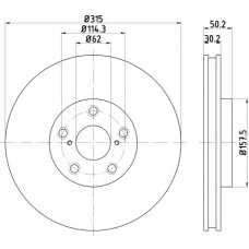 8DD 355 122-241 HELLA PAGID Тормозной диск