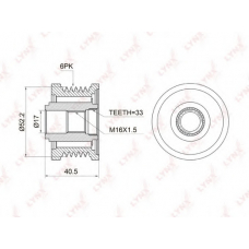 PA-1008 LYNX Муфта своб. хода генератора nissan teana(j31/32) 2