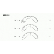 J3505031 NIPPARTS Комплект тормозных колодок