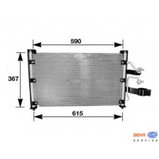 8FC 351 037-211 HELLA Конденсатор, кондиционер