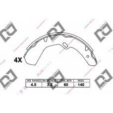 BS1106 DJ PARTS Комплект тормозных колодок