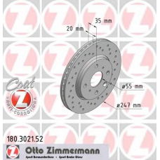 180.3021.52 ZIMMERMANN Тормозной диск