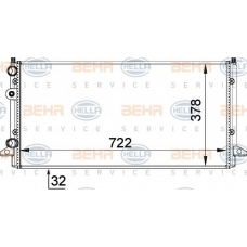 8MK 376 717-754 HELLA Радиатор, охлаждение двигателя