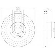 8DD 355 107-941 HELLA Тормозной диск