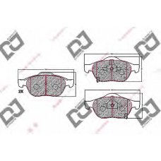 BP1607 DJ PARTS Комплект тормозных колодок, дисковый тормоз