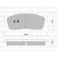 22-0439-0 METELLI Комплект тормозных колодок, дисковый тормоз