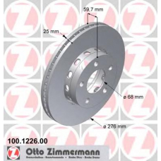 100.1226.00 ZIMMERMANN Тормозной диск