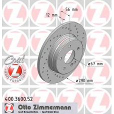 400.3600.52 ZIMMERMANN Тормозной диск