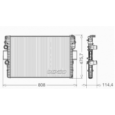 DRM12010 DENSO Радиатор, охлаждение двигателя