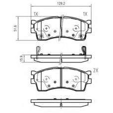 K627000 Vema Комплект тормозных колодок, дисковый тормоз