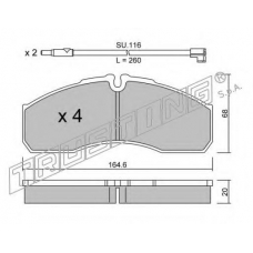 594.3W TRUSTING Комплект тормозных колодок, дисковый тормоз