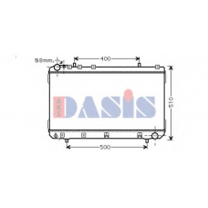 520105N AKS DASIS Радиатор, охлаждение двигателя