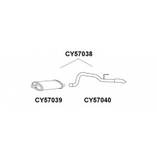 CY57040 VENEPORTE Труба выхлопного газа