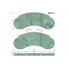 GDB1114 TRW Комплект тормозных колодок, дисковый тормоз