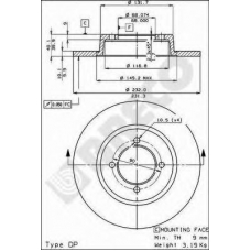 BS 7096 BRECO Тормозной диск