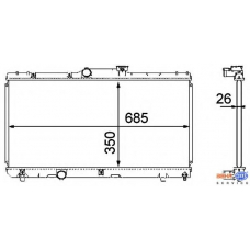 8MK 376 708-391 HELLA Радиатор, охлаждение двигателя