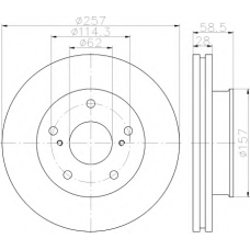 8DD 355 117-821 HELLA Тормозной диск