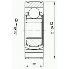 CVJ5419.20 OPEN PARTS Шарнирный комплект, приводной вал