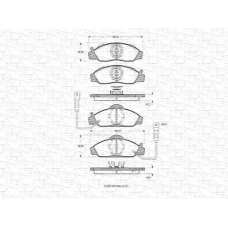 363702160778 MAGNETI MARELLI Комплект тормозных колодок, дисковый тормоз