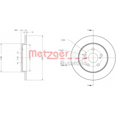 6110617 METZGER Тормозной диск