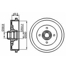 0 986 477 041 BOSCH Тормозной барабан