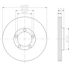 8DD 355 102-021 HELLA PAGID Тормозной диск