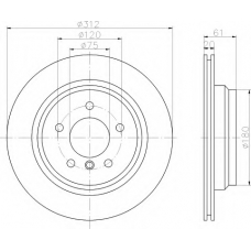 8DD 355 106-791 HELLA Тормозной диск